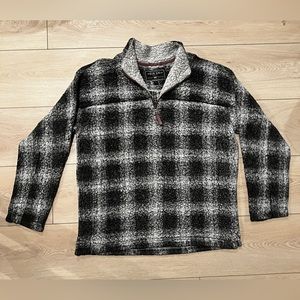 True Grit Mens Sherpa Fleece Pullover Sweater XL Quarter Zip